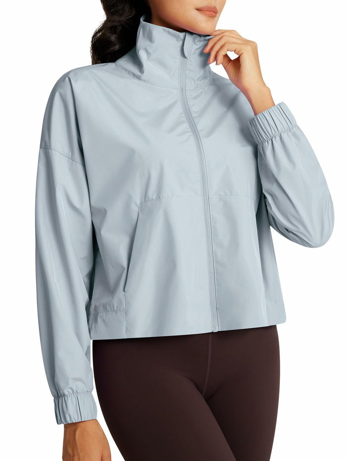 GYM RAINBOW Womens Waterproof Windbreaker Jacket Blue Size M by Deal US