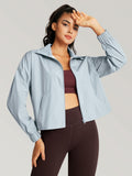 GYM RAINBOW Womens Waterproof Windbreaker Jacket Blue Size M by Deal US