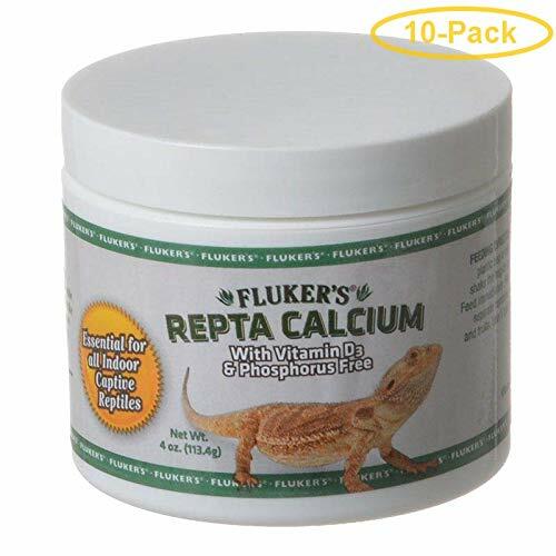 Fluker's Calcium with D3 4oz - Pack of 10 Reptile Supplement for Healthy Bones by Deal US