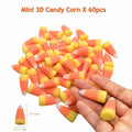 M2cbridge Halloween Resin Candy Corn Mini 3D with Eyepin 60pcs by Deal US