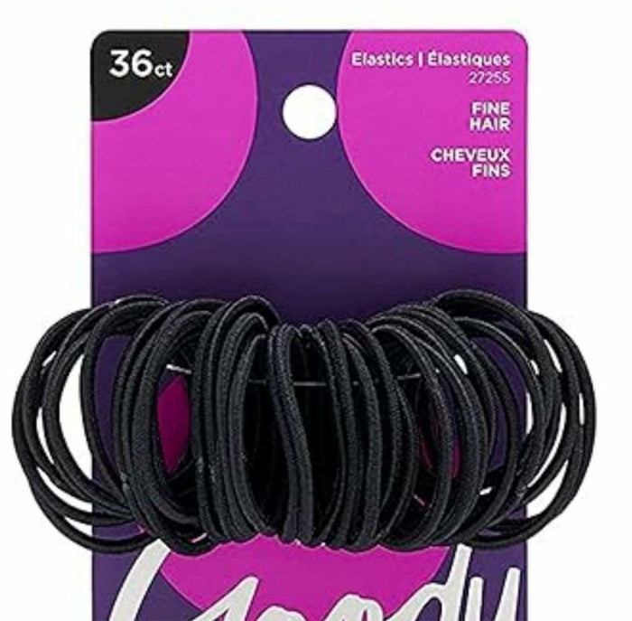 Kusport Hairless Elastic Black 36-Piece Set - New, Pack of 36 by Deal US
