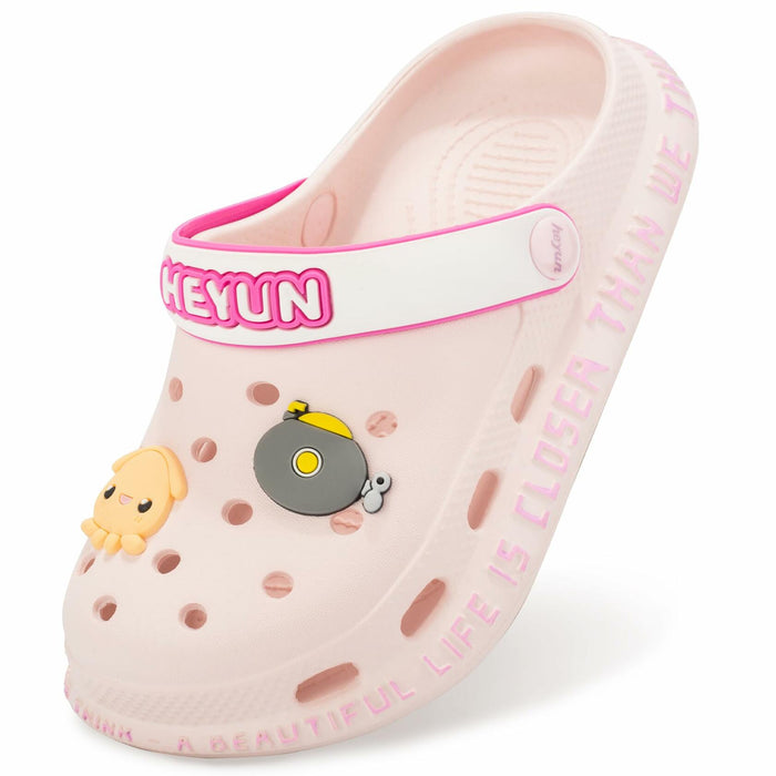 Azooken Kids Cute Clogs Slippers Pink Size 34 Lightweight Outdoor Shoes by Deal US