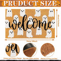 JarThenaAMCS Halloween Coir Doormat Cute Ghost Non-Slip 16.5x29 Inch by Deal US