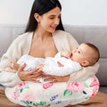 CARUILI Nursing Pillow Cover Pink Floral Ultra Soft Comfortable Only Case by Deal US