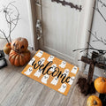 JarThenaAMCS Halloween Coir Doormat Cute Ghost Non-Slip 16.5x29 Inch by Deal US