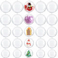 Ranchbtn 25pcs Clear Plastic Fillable Ornaments Various Sizes DIY Decor by Deal US