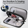 Arae Travel Electronic Organizer Pouch Black Double Layer Waterproof by Deal US