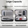 Arae Travel Electronic Organizer Pouch Black Double Layer Waterproof by Deal US