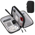 Arae Travel Electronic Organizer Pouch Black Double Layer Waterproof by Deal US
