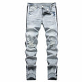 ABSECAI Men's Skinny Ripped Slim Fit Stretch Jeans Blue Size 34 by Deal US