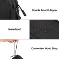Arae Travel Electronic Organizer Pouch Black Double Layer Waterproof by Deal US