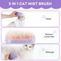 Cat Steam Brush Purple 2nd Gen Self-Cleaning Pet Hair Remover Shedding Tool by Deal US