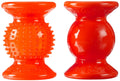 Neater Pets Rolly Cannoli 2 Pack Orange & Clear - 1 Bumpy & 1 Solid by Deal US