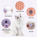 Cat Steam Brush Purple 2nd Gen Self-Cleaning Pet Hair Remover Shedding Tool by Deal US