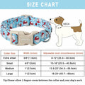 ARING PET Christmas Dog Collar Blue Adjustable Cotton Quick Release Puppy Collar by Deal US