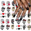 50pcs Handmade Dark Resin Bat Charms for Nails Halloween Accessories