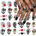 50pcs Handmade Dark Resin Bat Charms for Nails Halloween Accessories by Deal US