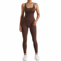 RUUHEE Women's Brown Seamless Backless Tummy Control Jumpsuit Size XL by Deal US