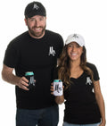 Ann Arbor T-shirt Co. Matching Mr. & Mrs. Baseball Caps Set with Beer Holder by Deal US