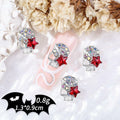 50pcs Handmade Dark Resin Bat Charms for Nails Halloween Accessories by Deal US