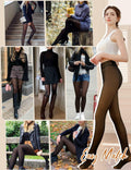 Yusongirl Women's Thermal Fleece Tights High Waist Black Size M by Deal US