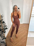 RUUHEE Women's Brown Seamless Backless Tummy Control Jumpsuit Size XL by Deal US