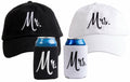 Ann Arbor T-shirt Co. Matching Mr. & Mrs. Baseball Caps Set with Beer Holder by Deal US