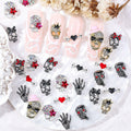 50pcs Handmade Dark Resin Bat Charms for Nails Halloween Accessories by Deal US