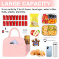 KUBYA Insulated Lunch Bag Pink Reusable Tote for Women Men Office Travel Picnic by Deal US