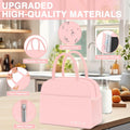 KUBYA Insulated Lunch Bag Pink Reusable Tote for Women Men Office Travel Picnic by Deal US