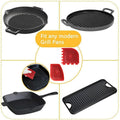 LAOJU 3PCS Cast Iron Pan Scraper Set Silicone Kitchen Cleaning Tools by Deal US