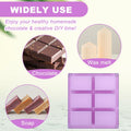 PEOVLVN Silicone Chocolate Bar Mold 6 Cavities Deep Pistachio Purple by Deal US