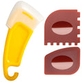 LAOJU 3PCS Cast Iron Pan Scraper Set Silicone Kitchen Cleaning Tools by Deal US