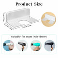 COMNICO Hair Dryer Holder Wall Mount White Self Adhesive Organizer with Cord by Deal US