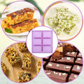 PEOVLVN Silicone Chocolate Bar Mold 6 Cavities Deep Pistachio Purple by Deal US