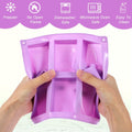 PEOVLVN Silicone Chocolate Bar Mold 6 Cavities Deep Pistachio Purple by Deal US