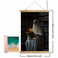 XIAOAIKA Vintage Halloween Ghost Poster 16x23in Linen Canvas Wall Art by Deal US
