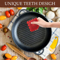 LAOJU 3PCS Cast Iron Pan Scraper Set Silicone Kitchen Cleaning Tools by Deal US