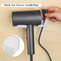 COMNICO Hair Dryer Holder Wall Mount White Self Adhesive Organizer with Cord by Deal US
