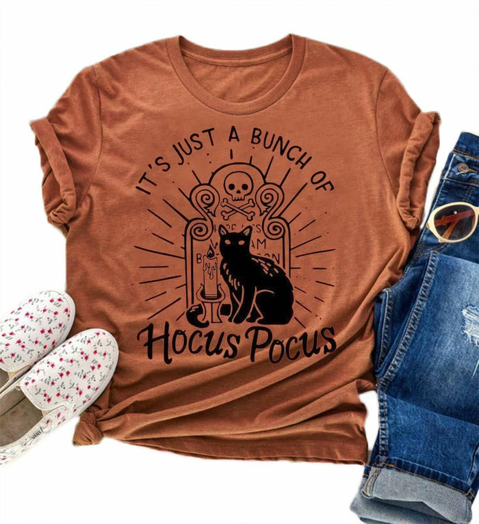 Disney Hocus Pocus Women's Orange Halloween Shirt Tee Size L by Deal US