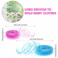Giantree 2 Pack Retractable Windproof Clothesline Pink + Blue for Outdoor by Deal US