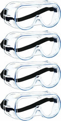 keebomed Safety Goggles 3-Pack Adjustable Soft Chemical Splash Impact by Deal US