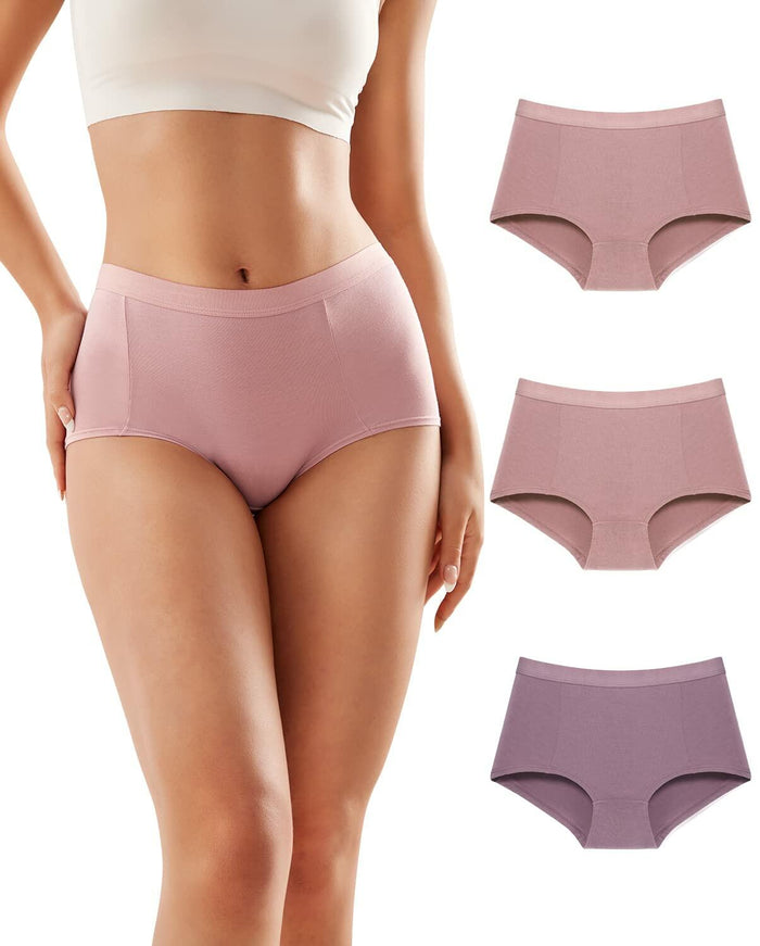 Reshinee Organic Micro Modal Women's Full Briefs 3 Pack Soft Breathable Panties by Deal US