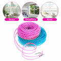 Giantree 2 Pack Retractable Windproof Clothesline Pink + Blue for Outdoor by Deal US