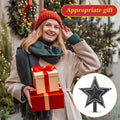Hollowfly Mini Star Christmas Tree Topper Black Pearl 8 Inch Tree Top Decor by Deal US