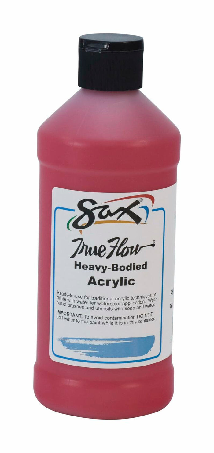 Sax True Flow Heavy Bodied Acrylic Paint Pint Phthalo Red 473ml by Deal US