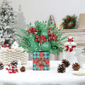 Super Holiday Mini Buffalo Check Plaid Green Glitter Christmas Tree - Tabletop by Deal US