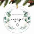 Aestas 3.5" Ceramic Engagement Ornament 2024 Unique Gifts for Couples by Deal US