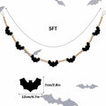 Gvhntk Black Felt Bats Garland Halloween Decor Indoor Banner Wood Beads by Deal US
