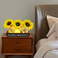 Golden Mason Jar Centerpiece Wood Tray Sunflowers Teacher Appreciation Gift by Deal US